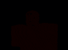 a red roblox character with a smiley face and a sign that says " i have a cold head "