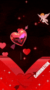 a poster for starmaker with a cupid and hearts