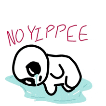 a drawing of an elephant with the words " no yippee " written on it