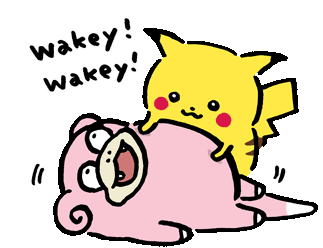 Wakey Wake Up Sticker - Wakey Wake Up Pikachu Stickers