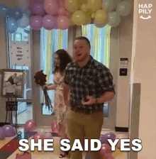 She Said Yes Happily GIF