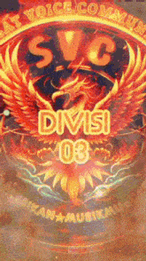 a poster that says ' svc divisi 08 ' at the top of it