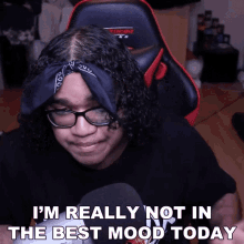Im Really Not In The Best Mood Today Miniklin GIF - Im Really Not In The Best Mood Today Miniklin I Dont Feel Good Today GIFs