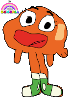 a cartoon character from the amazing world of gumball is shown