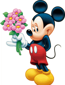 te amo i love you mickey mouse flowers for you