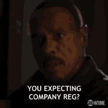 You Expecting Company Reg Quentin Dickinson GIF - You Expecting Company Reg Expect Expecting GIFs