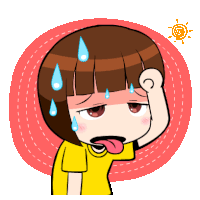Girl Cute Sticker - Girl Cute Sweat Stickers