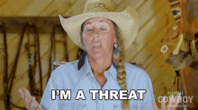 Im A Threat Jennifer Hudgins GIF - Im A Threat Jennifer Hudgins Ultimate Cowboy Showdown Season2 GIFs