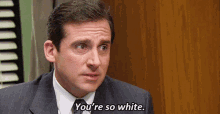I Just Have Three Words To Say To To You Youre So White GIF - I Just Have Three Words To Say To To You Youre So White The Office GIFs