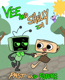 vee and shelly in past and future poster