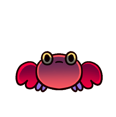 Intense Stare Crabby Crab Sticker - Intense Stare Crabby Crab Pikaole Stickers