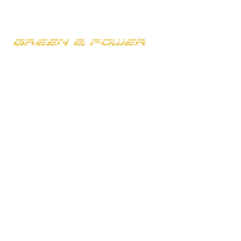 green z power text sparkle strong gold