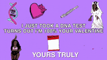 lizzo valentines day card i just took a dna test turns out im100percent your valentine 100percent that bitch