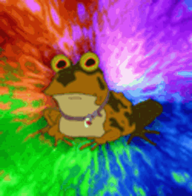 Psychedelic Frog Sticker #1-STKR-PSYF1