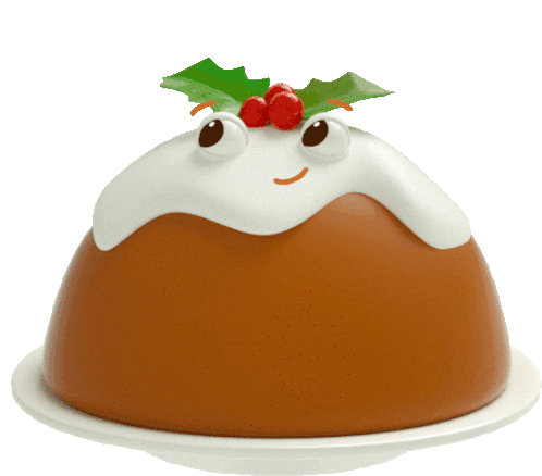 Christmas Pudding Licks Lips Sticker - Christmas Cheer Fruit Cake Christmssd Cake Stickers