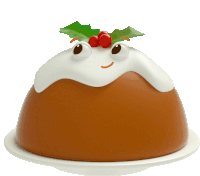 Christmas Pudding Licks Lips Sticker - Christmas Cheer Fruit Cake Christmssd Cake Stickers