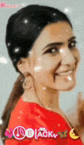 a close up of a woman 's face with the word black on the bottom right