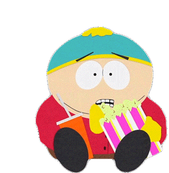 Eating Popcorn Eric Cartman Sticker - Eating Popcorn Eric Cartman South Park Stickers