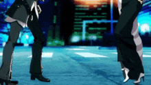 a couple of people are dancing in a video game
