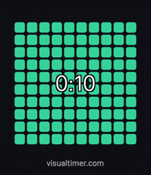 a screen shows a countdown of 0:08 with visualtimer.com on the bottom