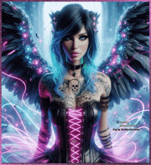 Dark Angel Goth Cyber GIF - Dark Angel Goth Cyber Pink Fairy GIFs