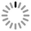 a black and white loading circle with a black circle in the middle on a white background .