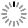 a black and white loading circle with a black circle in the middle on a white background .