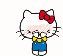 hello kitty love you shy embarrassed