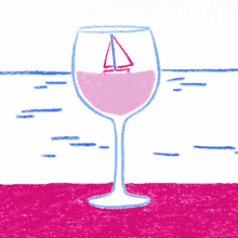 wine rose boat