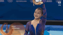 Kaori Sakamoto Bronze Medal GIF - Kaori Sakamoto Bronze Medal Olympics GIFs