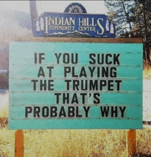 a sign for the indian hills community center