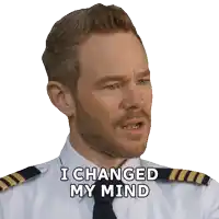 a man with a beard is wearing a white shirt and tie and says " i changed my mind "