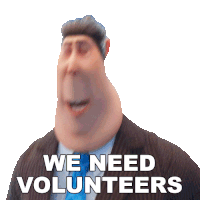 We Need Volunteers Silas Ramsbottom Sticker - We Need Volunteers Silas Ramsbottom Despicable Me 4 Stickers