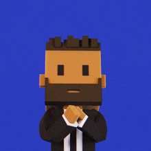 a cartoon character with a beard and a speech bubble that says please