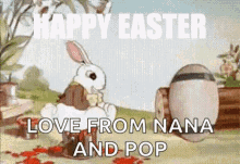 Happy Easter Love From Nana And Pop GIF - Happy Easter Love From Nana And Pop Bunny GIFs