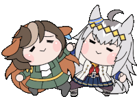 a cartoon drawing of a horse and a girl with long hair