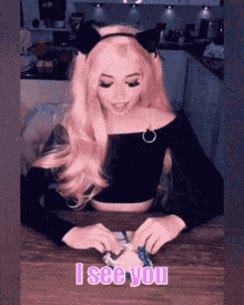 Belle Delphine Belle GIF - Belle Delphine Belle I See You GIFs