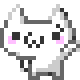 White Cat Cat Oi Sticker