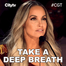 Take A Deep Breath Trish Stratus GIF - Take A Deep Breath Trish Stratus Canadas Got Talent GIFs