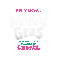Mardi Gras Universal Studios Sticker - Mardi Gras Universal Studios Universal Orlando Resort Stickers