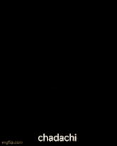 a drawing of a person with the word chadachi written on it