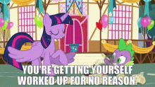 Mlp Twilight Sparkle GIF - Mlp Twilight Sparkle Youre Getting Yourself Worked Up For No Reason GIFs