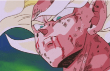 a cartoon drawing of a person with blood coming out of their mouth