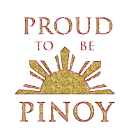 a poster that says proud to be pinoy with a sun in the background