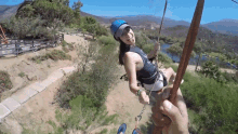 zip line adventure thrill seeker tongue out oh gaby