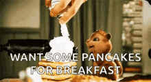 Whipped Cream Pancakes GIF - Whipped Cream Pancakes Breakfast GIFs