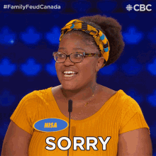 Sorry Nisa GIF - Sorry Nisa Family Feud Canada GIFs