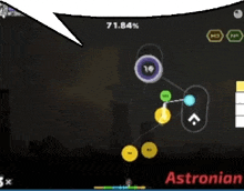 a screenshot of a video game that says astronian on the bottom
