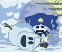 upset snowman snowing cry jack