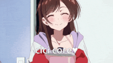 a girl holding a bowl with the words cici core written on it